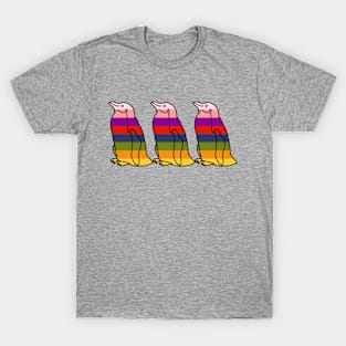 Three Rainbow Penguins T-Shirt